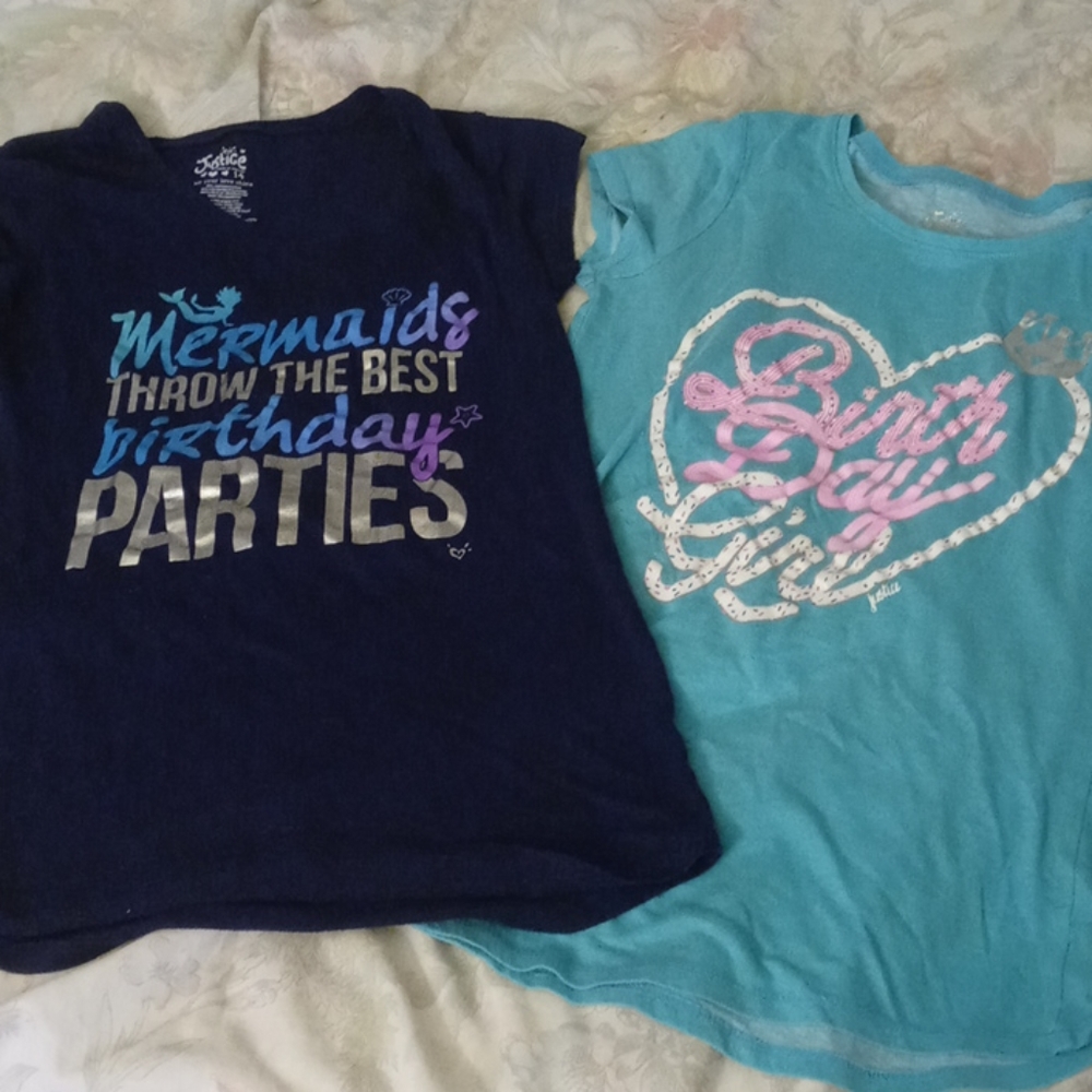Justice Birthday girl shirt bundle!